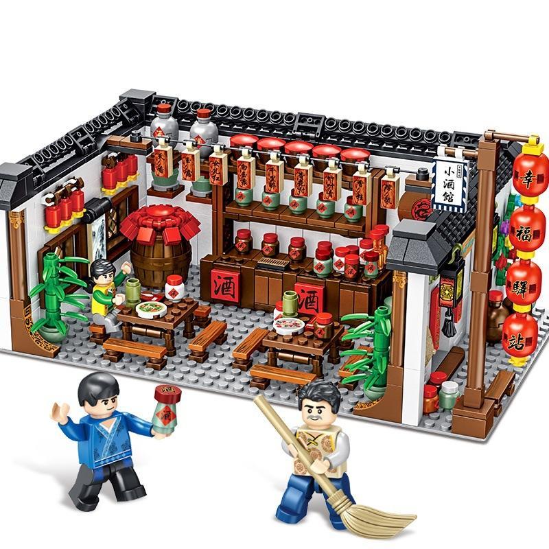 Bộ lắp ghép Panlos Brick 610005 Quán Rượu Cổ Phong Trung Hoa, đồ chơi mô hình kiến trúc tinh xảo, phù hợp cho bé trai và bé gái 6 tuổi, giá tốt.