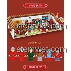 Ảnh bìa chính thức của bộ lắp ghép Bữa cơm đoàn viên ngày Tết Panlos Brick 610009, tái hiện cảnh gia đình sum vầy bên mâm cỗ Tết.