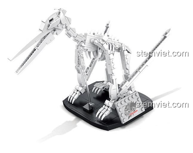 Bộ xương hóa thạch Dực Long từ bộ lắp ghép Panlos Brick 612006, đồ chơi mô hình độc đáo.