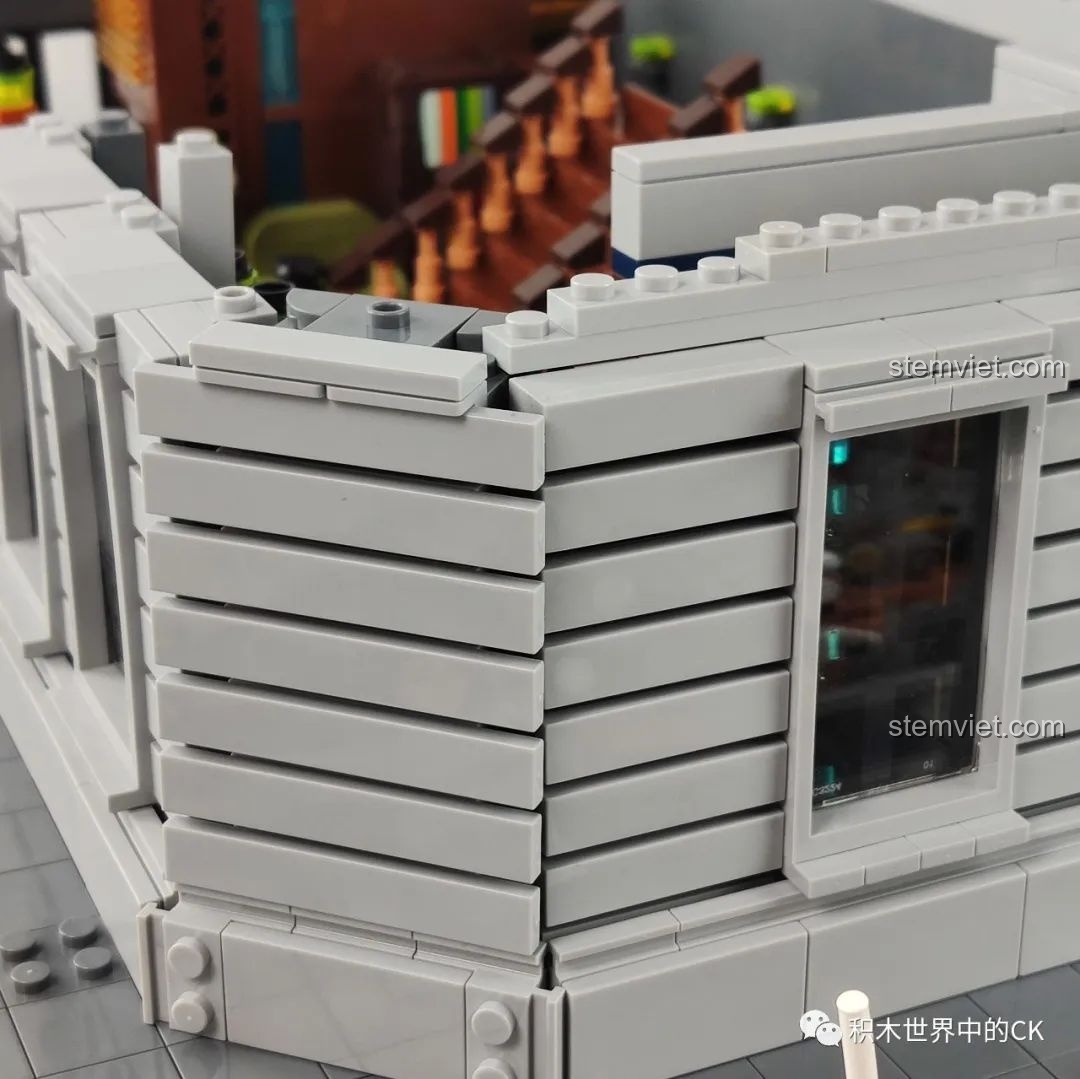 Chi tiết các mảnh ghép được kết nối chặt chẽ tạo thành bức tường của bộ Panlos Brick 613001 Sanctum Sanctorum.