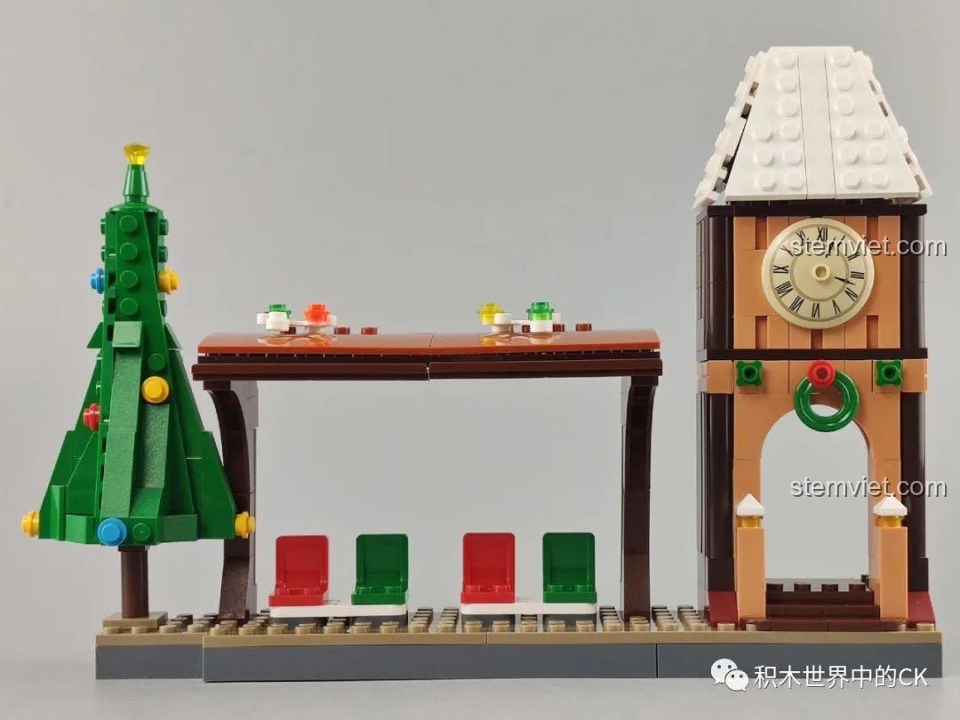 Mặt bên của nhà ga Giáng Sinh Panlos Brick 613005.