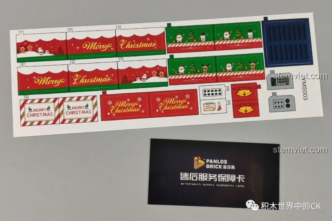 Bộ lắp ghép 613 005 Panlos Brick, thẻ dịch vụ và tờ hướng dẫn dán sticker, đồ chơi mô hình chất lượng cao