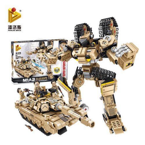 Bộ lắp ghép Panlos Brick 621020 Xe tăng chiến đấu chủ lực M1A2 biến hình Robot 2 trong 1, đồ chơi mô hình Robot biến hình, đồ chơi xây dựng Xe tăng quân sự, cho bé trai 6 tuổi, giá tốt