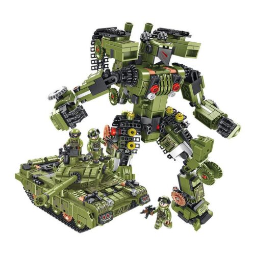 Đồ chơi mô hình Panlos Brick 621021 Xe Tăng Chủ Lực Type 99 và Robot Biến Hình, bộ đồ chơi 2 trong 1 với 830 mảnh ghép, phù hợp bé trai 6 tuổi, giá tiết kiệm.