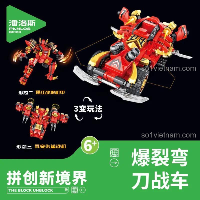 Đồ chơi lắp ráp Chiến Xa Đao Cong Bùng Nổ 3 trong 1 Panlos Brick, chất lượng cao giá tốt.