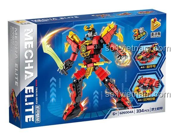 Hộp sản phẩm đồ chơi lắp ráp Robot Samurai 626004A thuộc bộ sưu tập Mecha Elite. Món quà sinh nhật ý nghĩa cho con trai.