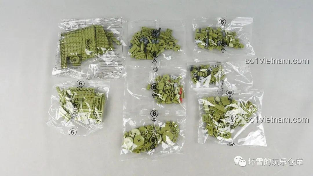 Các túi gạch bước 6, chuẩn bị cho việc hoàn thiện phần giáp và các chi tiết ngoại thất của Pháo tự hành T95.