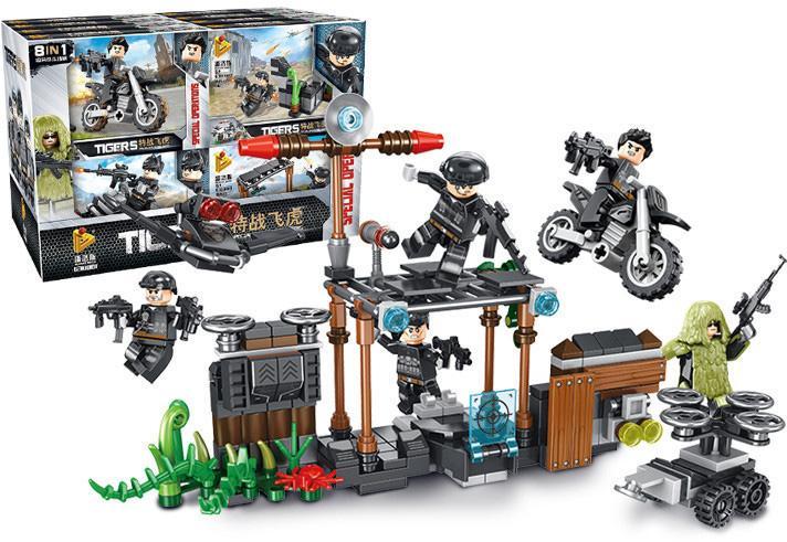Bộ lắp ghép Panlos Brick 630001 Biệt Đội Đặc Nhiệm Phi Hổ 340 mảnh cho bé trai 6 tuổi, giá rẻ.