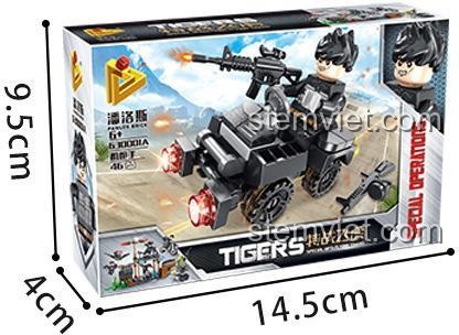 Poster tổng hợp của bộ lắp ghép Panlos Brick 630001 Biệt Đội Đặc Nhiệm Phi Hổ.