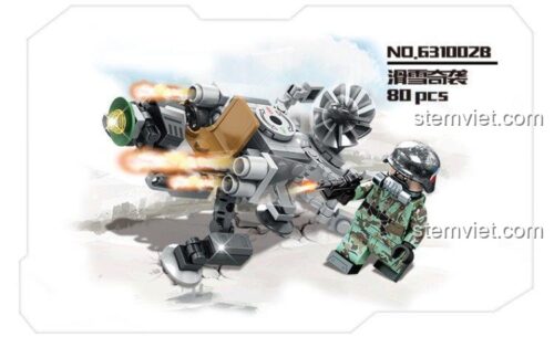 Mô hình robot hợp thể Hành Động Công Lý từ bộ lắp ráp Panlos Brick 631002, đồ chơi sáng tạo cho bé trai 6 tuổi.