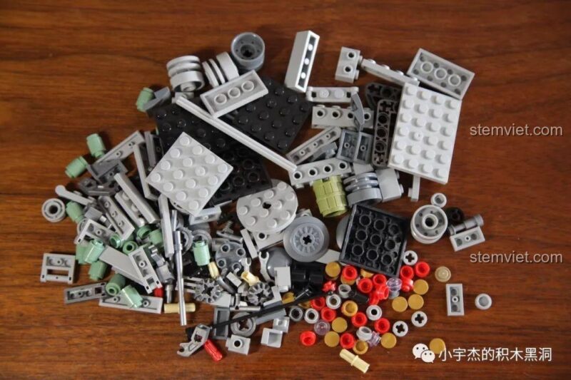 Túi mảnh ghép số 3 của bộ lắp ráp Panlos Brick 631006 Xe Tải Pháo Phản Lực Land Stuka, chứa các chi tiết cho hệ thống phóng.