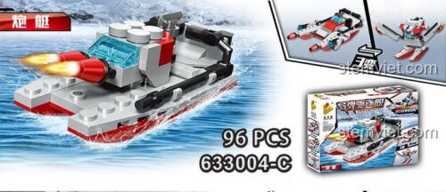 Panlos Brick 633004-C Tàu Khu Trục Tên Lửa 055 8in1 - Các mô hình lắp ráp từ bộ đồ chơi tàu chiến quân sự