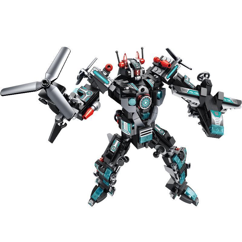 Robot Tiên Phong Panlos Brick 633013, đồ chơi lắp ráp Robot Biến Hình 577 mảnh ghép chất lượng cao cho bé trai 6 tuổi