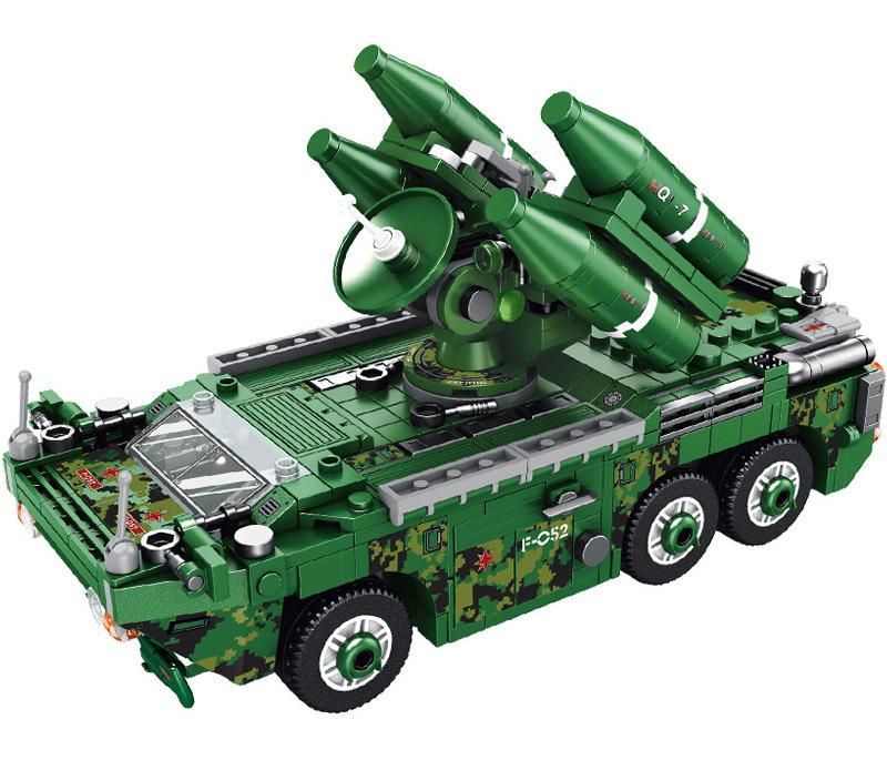 Mô hình Xe Tên Lửa Dã Chiến Panlos Brick 633023 màu xanh lá, đồ chơi lắp ráp quân sự cho bé trai 6 tuổi, giá tốt