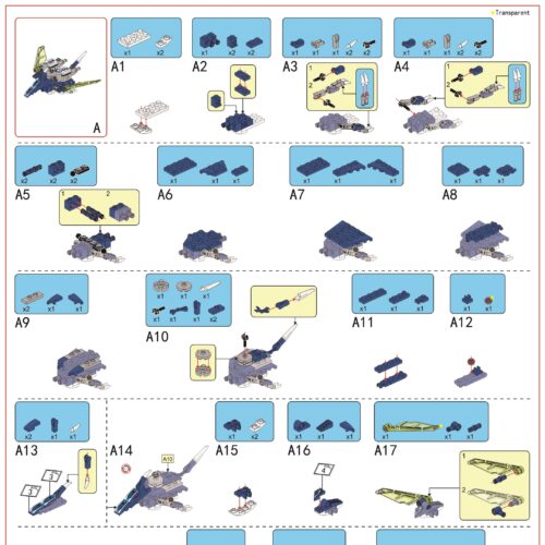 Robot Khủng Long Hợp Thể Chiến Thần Panlos Brick 633068 hướng dẫn lắp ráp Panlos Brick 633068 Robot Khủng Long Chiến Đấu