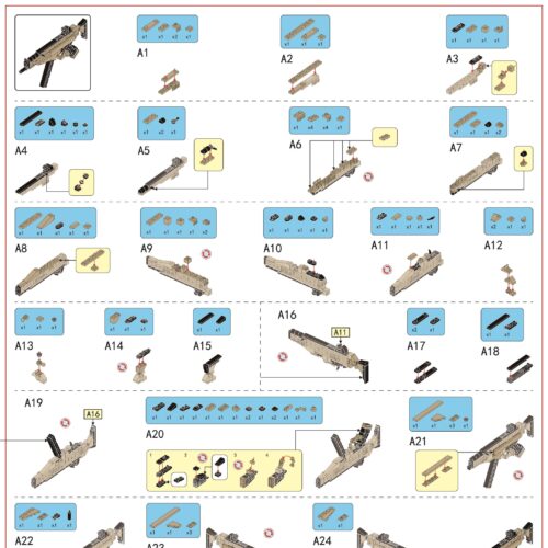 Súng Máy Khoa Học Viễn Tưởng 8 trong 1 Panlos Brick 633089 hướng dẫn lắp ráp Panlos Brick 633089F Súng bắn tỉa M200