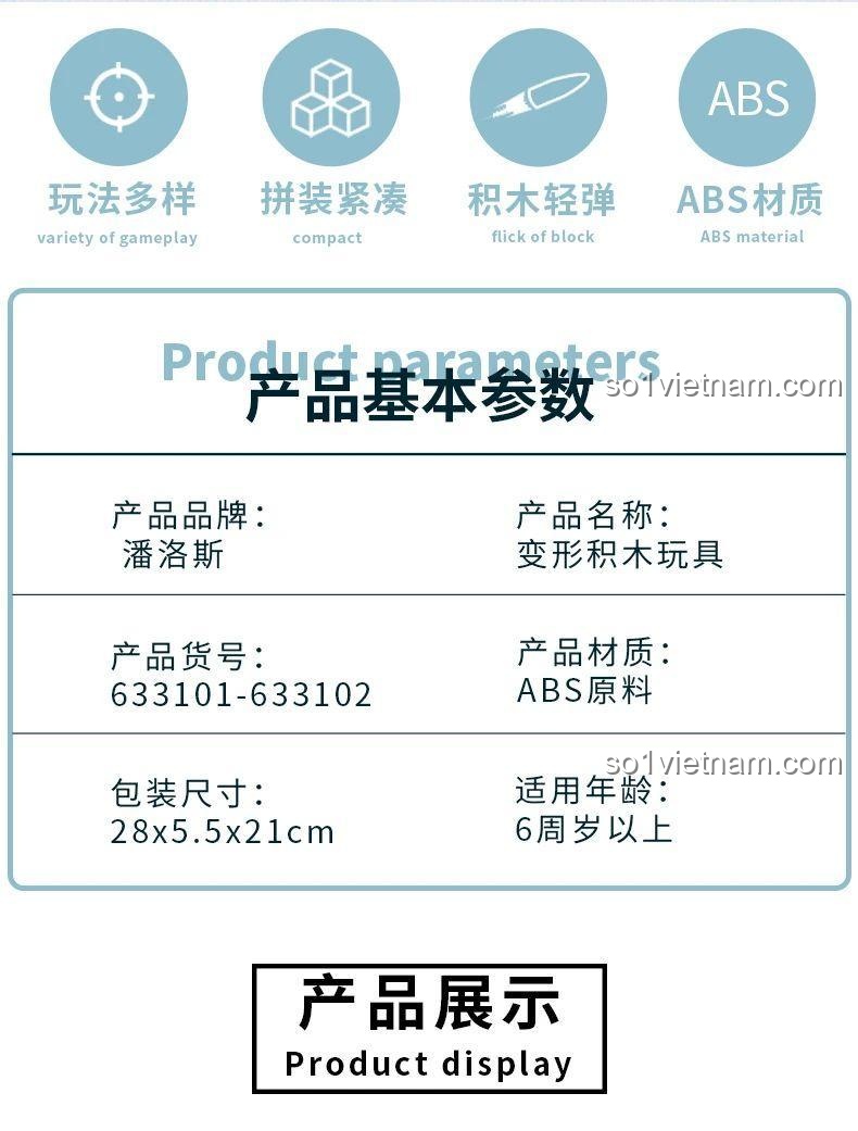 Chi tiết các mẫu robot, xe và súng trong bộ lắp ráp Panlos Brick 633102, món quà sáng tạo cho con trai.