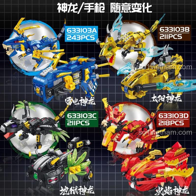 Tổng hợp các mẫu đồ chơi biến hình Rồng Thần Panlos Brick 633103, chất lượng cao