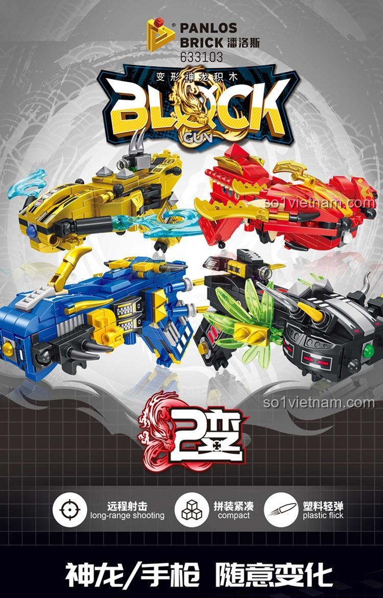 Poster đồ chơi mô hình Súng Rồng Thần 633103 với tính năng bắn đạn nhựa