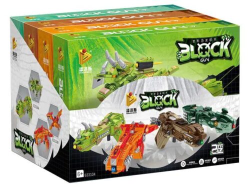 Hộp đồ chơi lắp ráp Panlos Brick 633104 Súng Lục Khủng Long Ba Sừng cho bé trai 6 tuổi, giá rẻ.