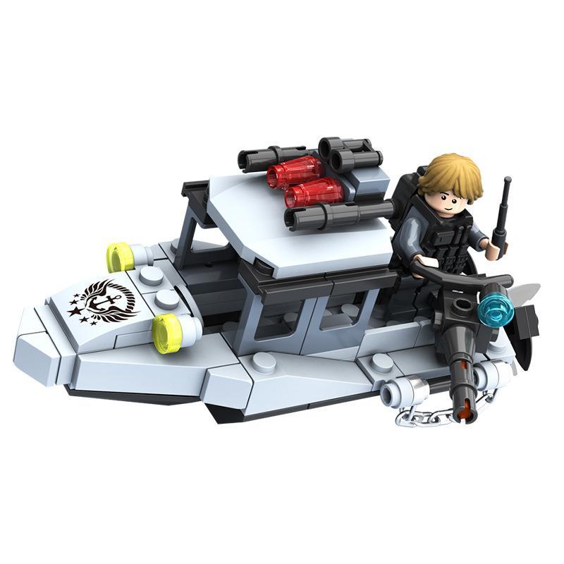 Bộ lắp ghép Tàu chiến đấu chống khủng bố Panlos Brick 635002 với minifigure lính đặc nhiệm, đồ chơi lắp ráp quân sự cho bé trai 6 tuổi, giá tốt.