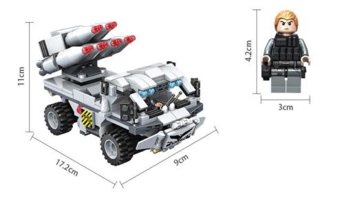 Bộ lắp ghép Panlos Brick 635010 Xe Tên Lửa Chống Khủng Bố với kích thước chi tiết, phù hợp cho bé trai 6 tuổi, giá tốt.