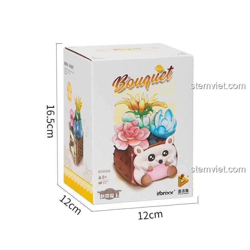 Bộ lắp ghép cây cảnh mini Panlos Brick 655009 với 8 mẫu hoa mọng nước độc đáo, đồ chơi mô hình sáng tạo cho bé trai và bé gái 6 tuổi, giá tốt.