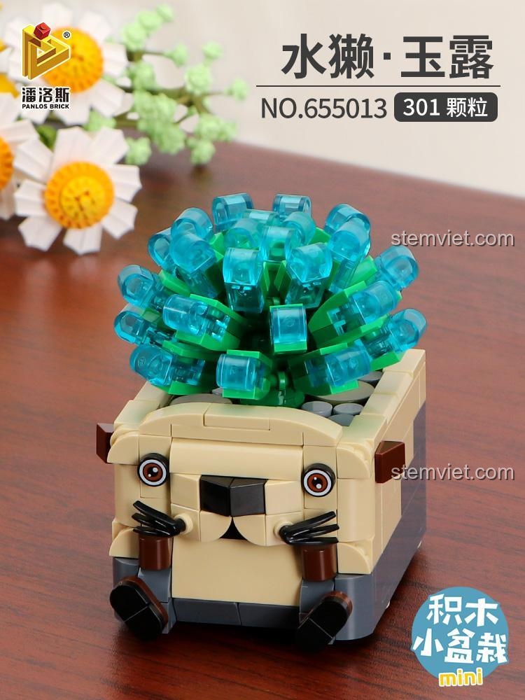 Hộp đồ chơi lắp ghép cây cảnh mini Panlos Brick 655013, hình ảnh chi tiết sản phẩm, phù hợp bé gái 6 tuổi, chất lượng cao.