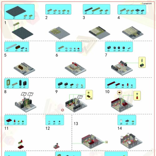 Cửa Hàng Lẩu Mini Panlos Brick 657036 hướng dẫn Panlos Brick 657036 Cửa hàng lẩu