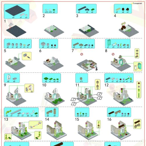 Cửa Hàng Hoa Mini Panlos Brick 657037 hướng dẫn lắp ghép Panlos Brick 657037 Ngôi nhà hoa