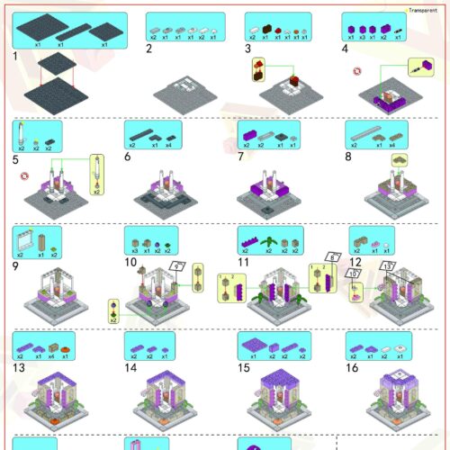 Hướng dẫn lắp ghép Panlos Brick 657038 Cửa hàng túi xách nữ PDF gốc chất lượng cao