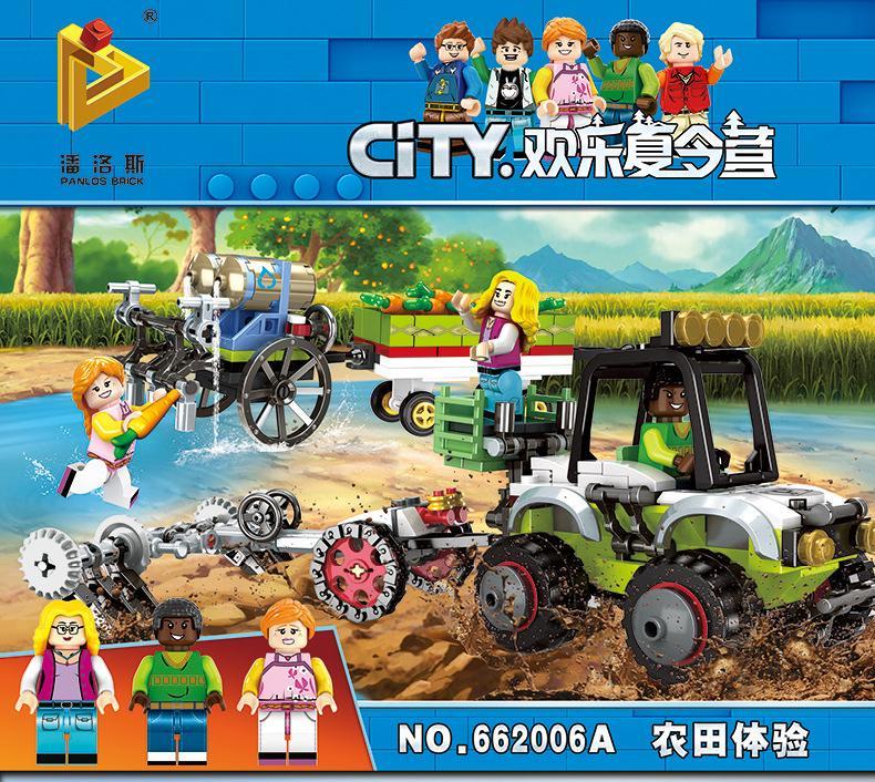 Bộ đồ chơi Trải nghiệm nông trại Panlos Brick 662006A giá tốt cho bé trai 6 tuổi, mô hình nông trại mùa hè chất lượng cao