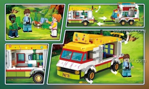 Đồ chơi mô hình Xe cắm trại Inbrixx 2006B với 5 minifigure, bộ xếp hình xe du lịch dã ngoại chất lượng cao, phù hợp bé 6 tuổi.