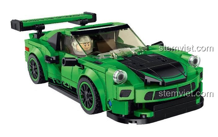 Bộ xếp hình Panlos Brick 666027 Porsche 911 GT3 RS với thiết kế khí động học.