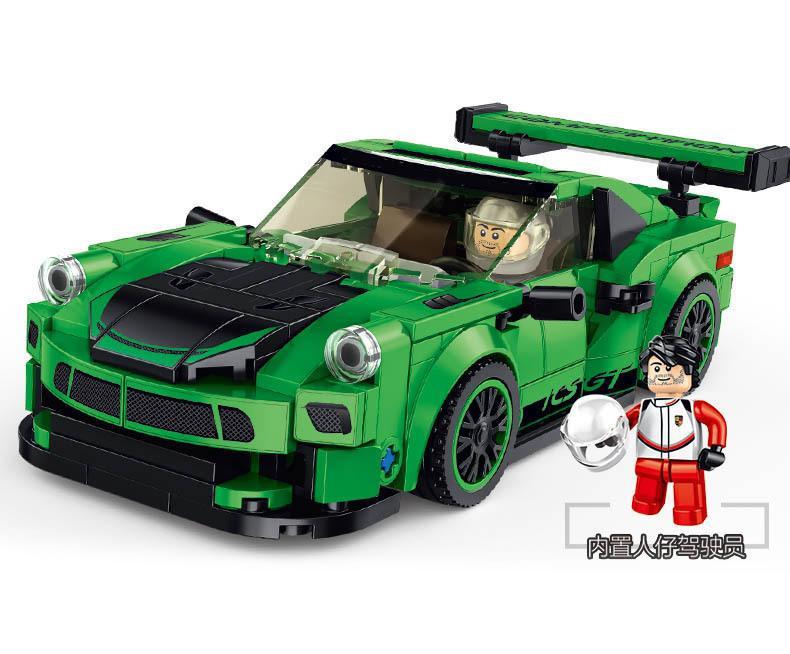 Bộ lắp ráp xe đua Panlos Brick 666027 Porsche 911 GT3 RS màu xanh lá cây cho bé trai 6 tuổi. Giá tốt.