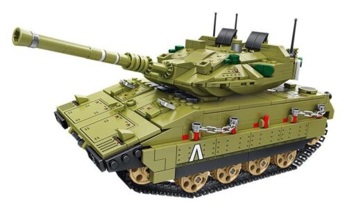 Bộ đồ chơi lắp ráp Panlos Brick 676004 Xe Tăng Chiến Đấu Chủ Lực Merkava MK4 Điều Khiển Từ Xa màu xanh lá, 1109 mảnh ghép, dành cho bé trai 6 tuổi trở lên, giá tốt.