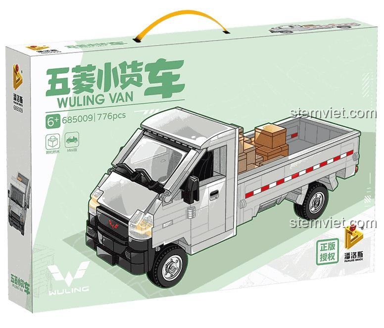 Hộp bộ xếp hình 685009 Xe tải nhỏ Ngũ Lăng Panlos Brick, đồ chơi lắp ráp cho bé trai 6 tuổi, chất lượng cao, giá tiết kiệm.