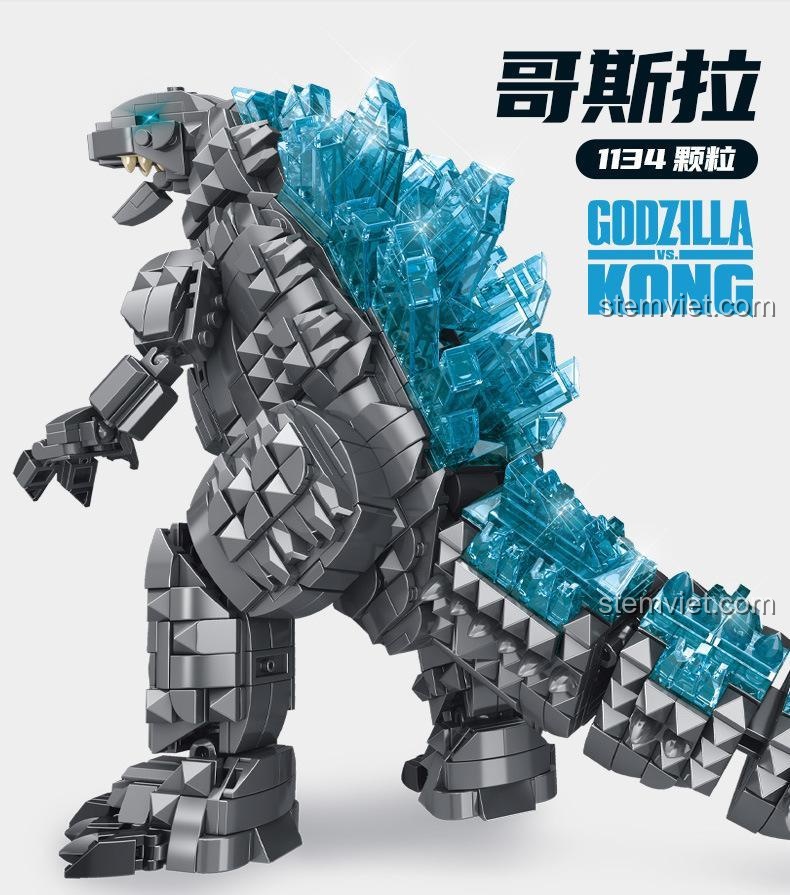 Bộ xếp hình Vua Quái Vật Godzilla 687004 từ phim Godzilla vs Kong, mô hình chi tiết cao, chất lượng tốt, tương thích LEGO®.