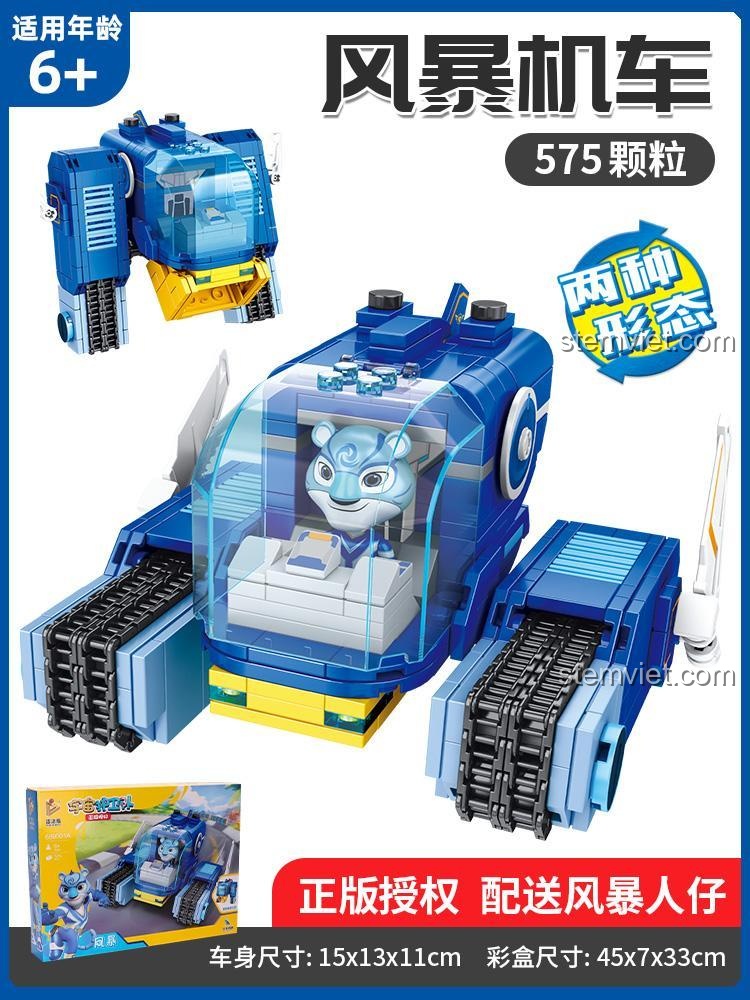 Bộ lắp ráp Xe Tăng Bão Táp Xanh Panlos Brick 689001A và 3 mẫu khác trong series Biệt Đội Vệ Binh Vũ Trụ, đồ chơi cho bé trai 6 tuổi giá rẻ.