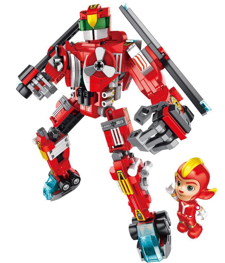 Bộ đồ chơi Robot Cơ Giáp Cứu Hỏa Panlos Brick 689005 biến hình 4 trong 1, phù hợp bé trai 6 tuổi, giá tốt.