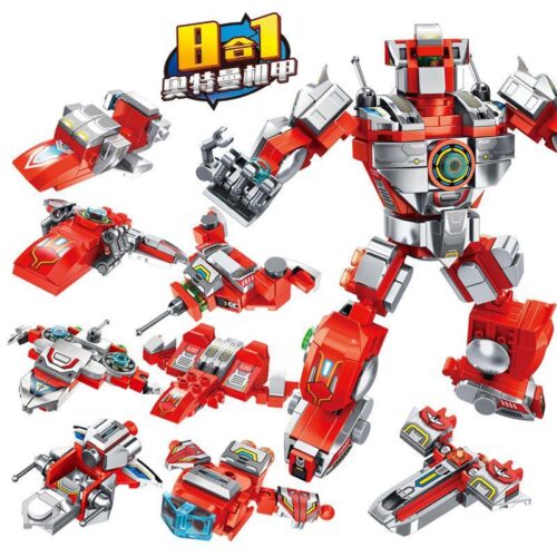 Bộ lắp ghép Robot Ultraman Panlos Brick 690023 biến hình 8 trong 1, đồ chơi mô hình cho bé trai 6 tuổi phát triển tư duy sáng tạo, giá tốt.