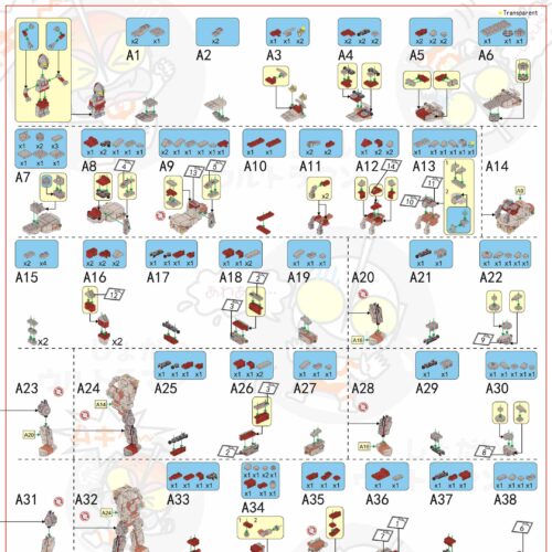 Bộ Lắp Ráp Máy Bay Chiến Đấu Ultraman 4 Kiểu Hợp Thể Panlos Brick 690025 sách lắp ghép Panlos Brick 0025 Robot Ultraman