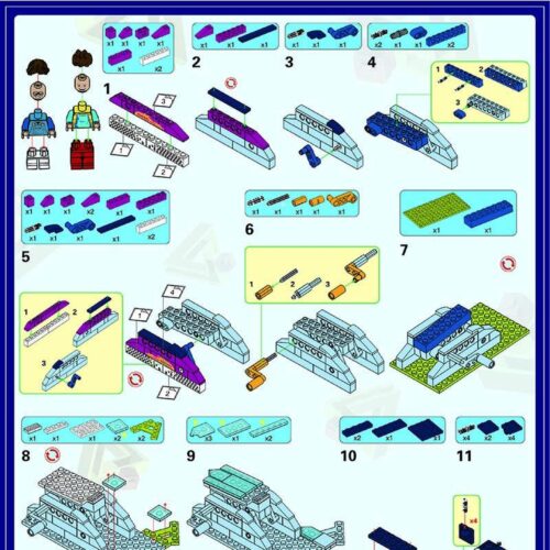 Khu Vui Chơi Kỳ Thú: Xe Đua Cực Ngầu Panlos Brick 692003 hướng dẫn lắp ghép Panlos Brick 3 Xe Đua Cực Ngầu