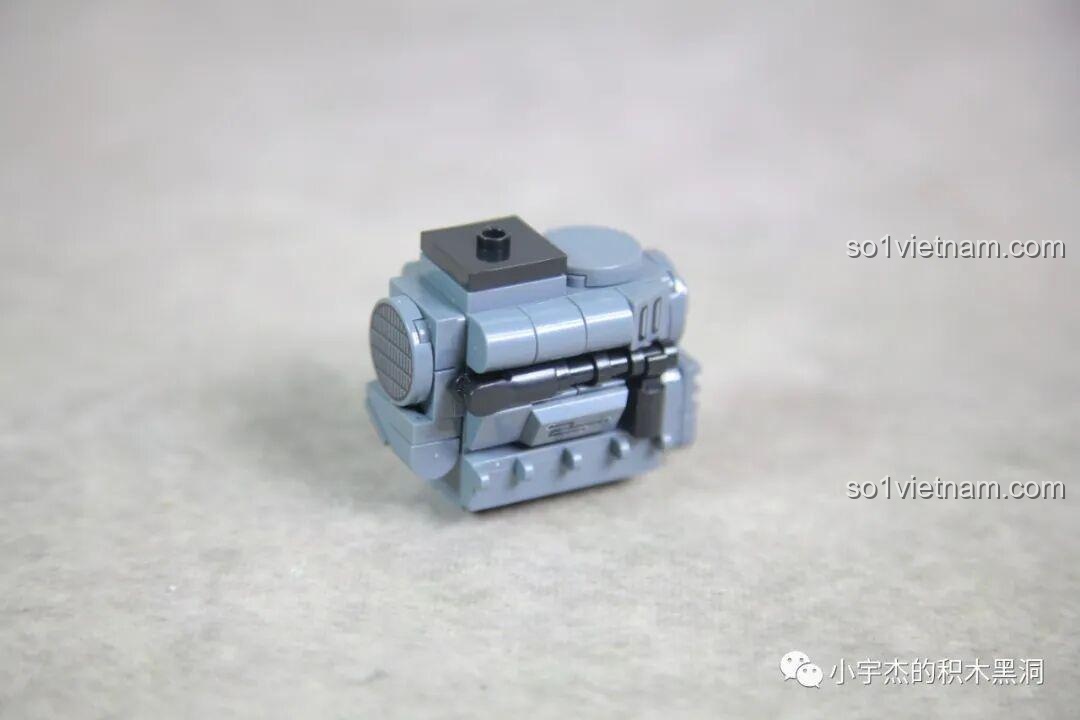 Không gian nội thất được thiết kế để nâng cấp điều khiển từ xa cho PanlosBrick 632016 Xe Tăng Hạng Nặng Hổ Vương