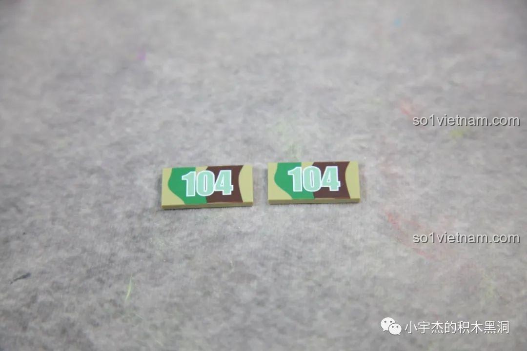 Họa tiết rằn ri trên giáp váy của PanlosBrick 632016 Xe Tăng Hạng Nặng Hổ Vương, chi tiết thẩm mỹ