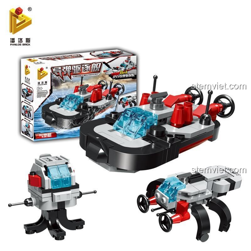 PanlosBrick 633004-D Tàu Khu Trục Tên Lửa 055 8 trong 1 - Hộp sản phẩm