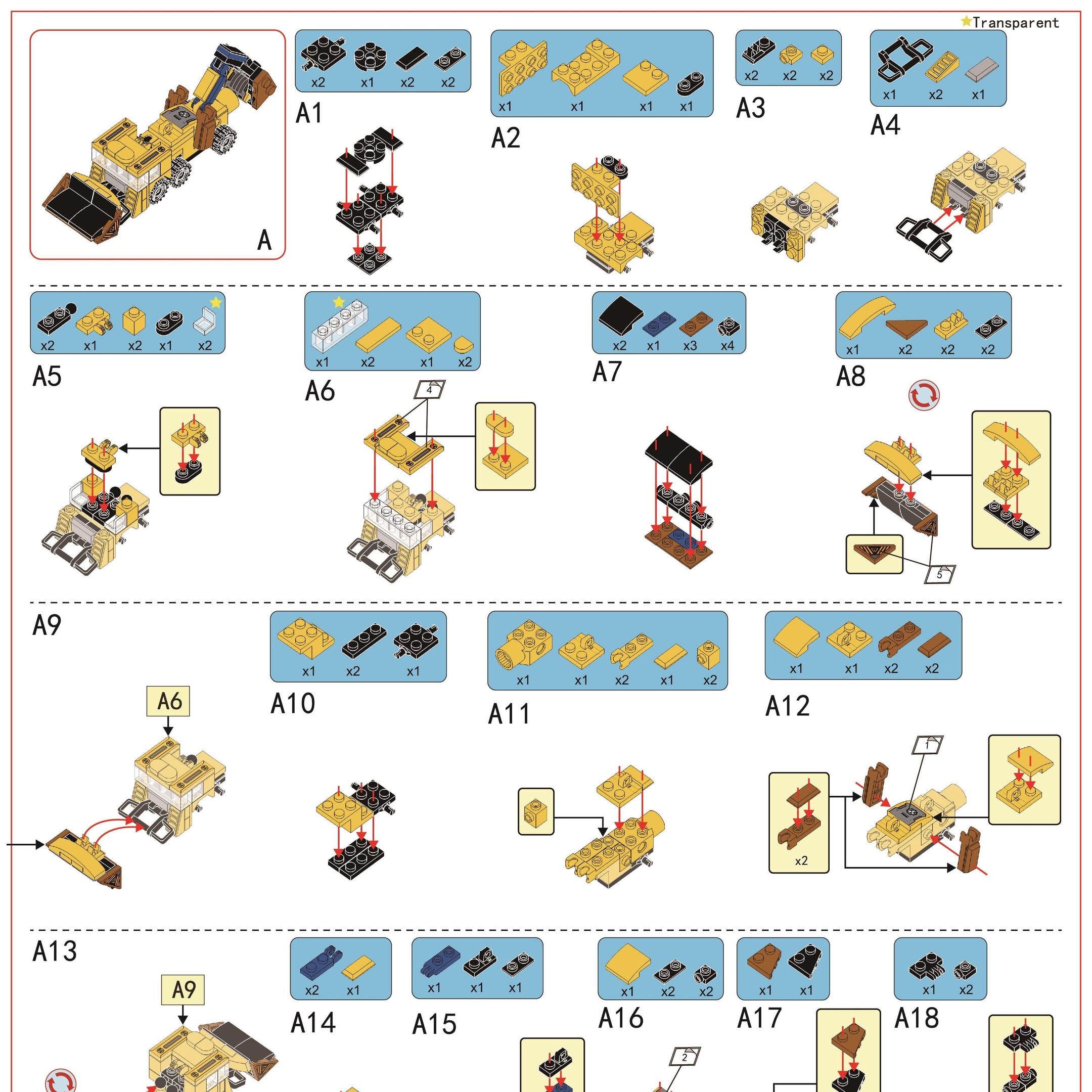Robot Công Trình PanlosBrick 633073 hướng dẫn lắp ráp PanlosBrick 633073 Robot Hợp Thể Công Trình