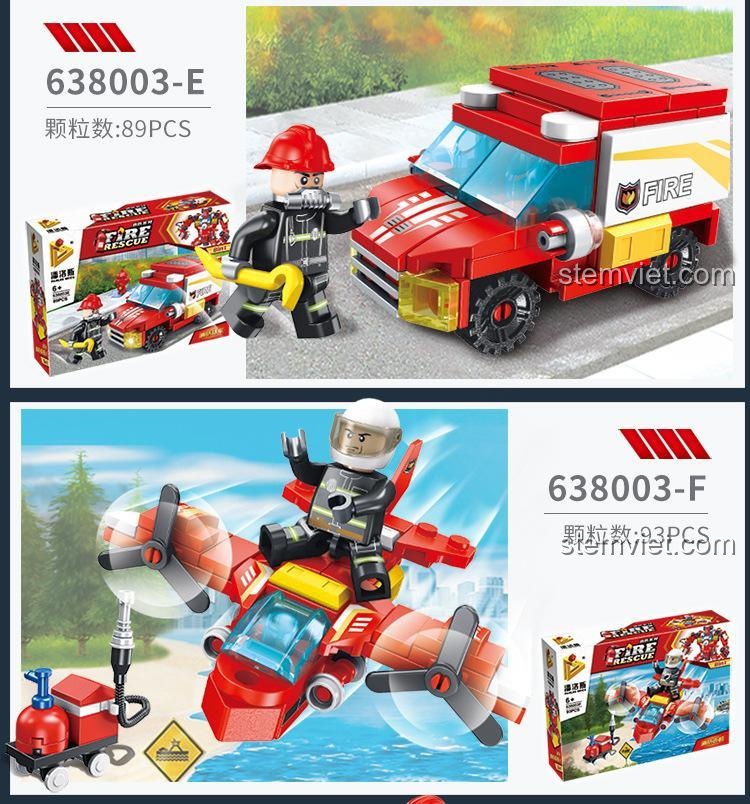 Bộ lắp ghép robot cứu hỏa PanlosBrick 638003 - Mô hình thuyền cứu hộ