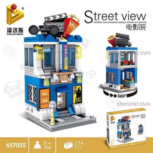 Bộ lắp ghép PanlosBrick 657035 Rạp chiếu phim Mini