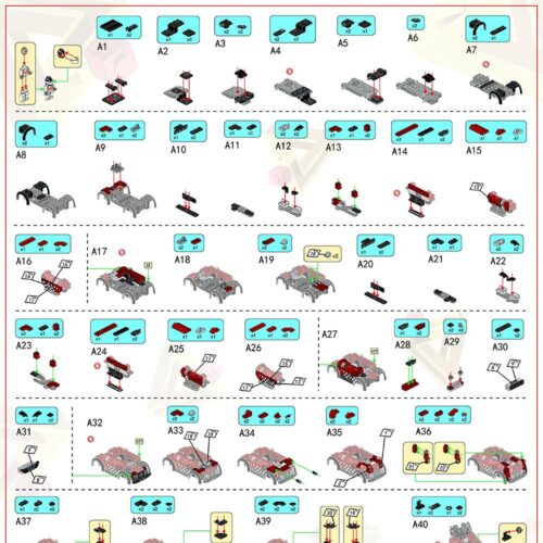 Sách hướng dẫn PanlosBrick 661003A Xe đua tốc độ cao PDF gốc chất lượng cao